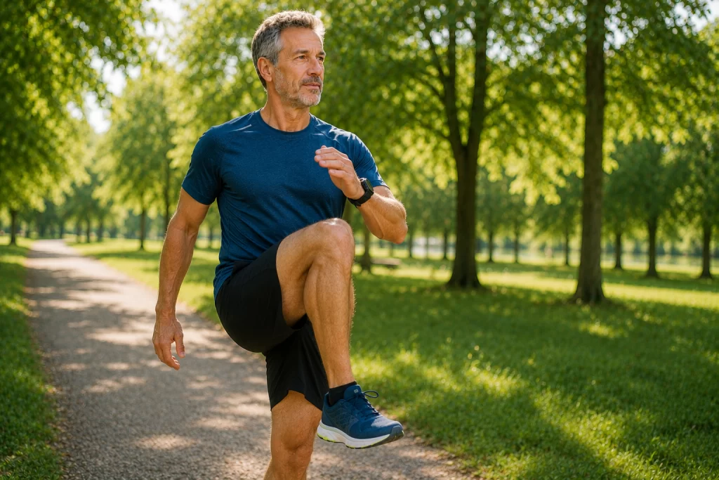 Échauffement dynamique pour éviter les blessures quand on reprend le sport après 40 ans