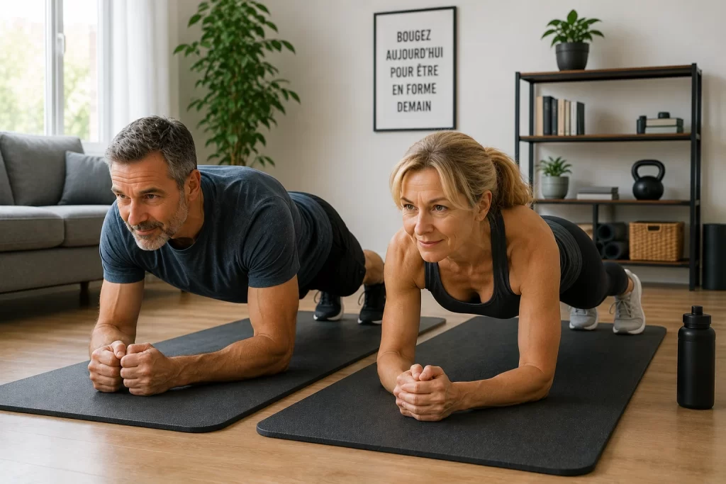 Exercice de gainage pour débuter le renforcement musculaire