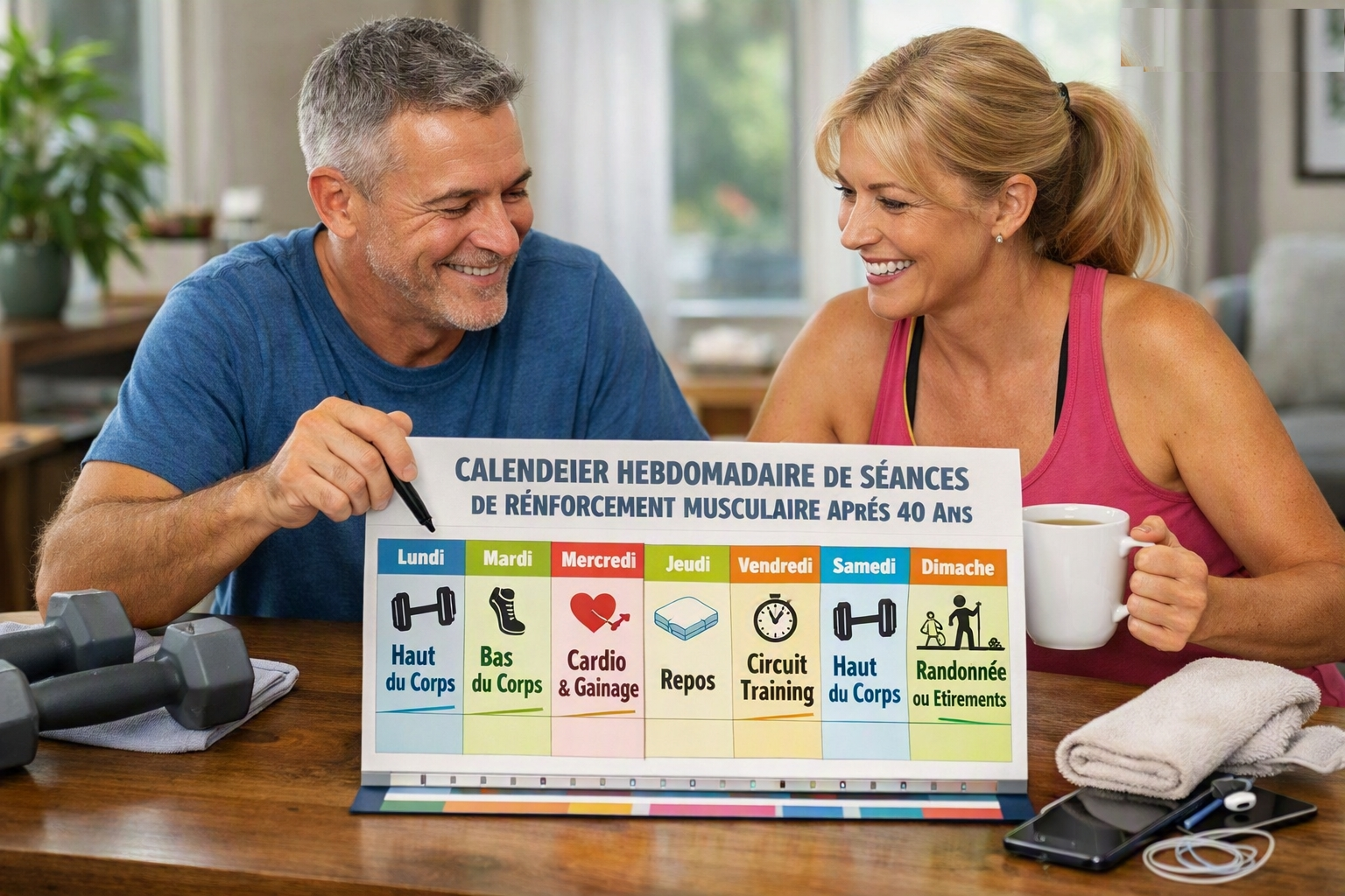 Combien de fois par semaine faire du renforcement musculaire après 40 ans ?